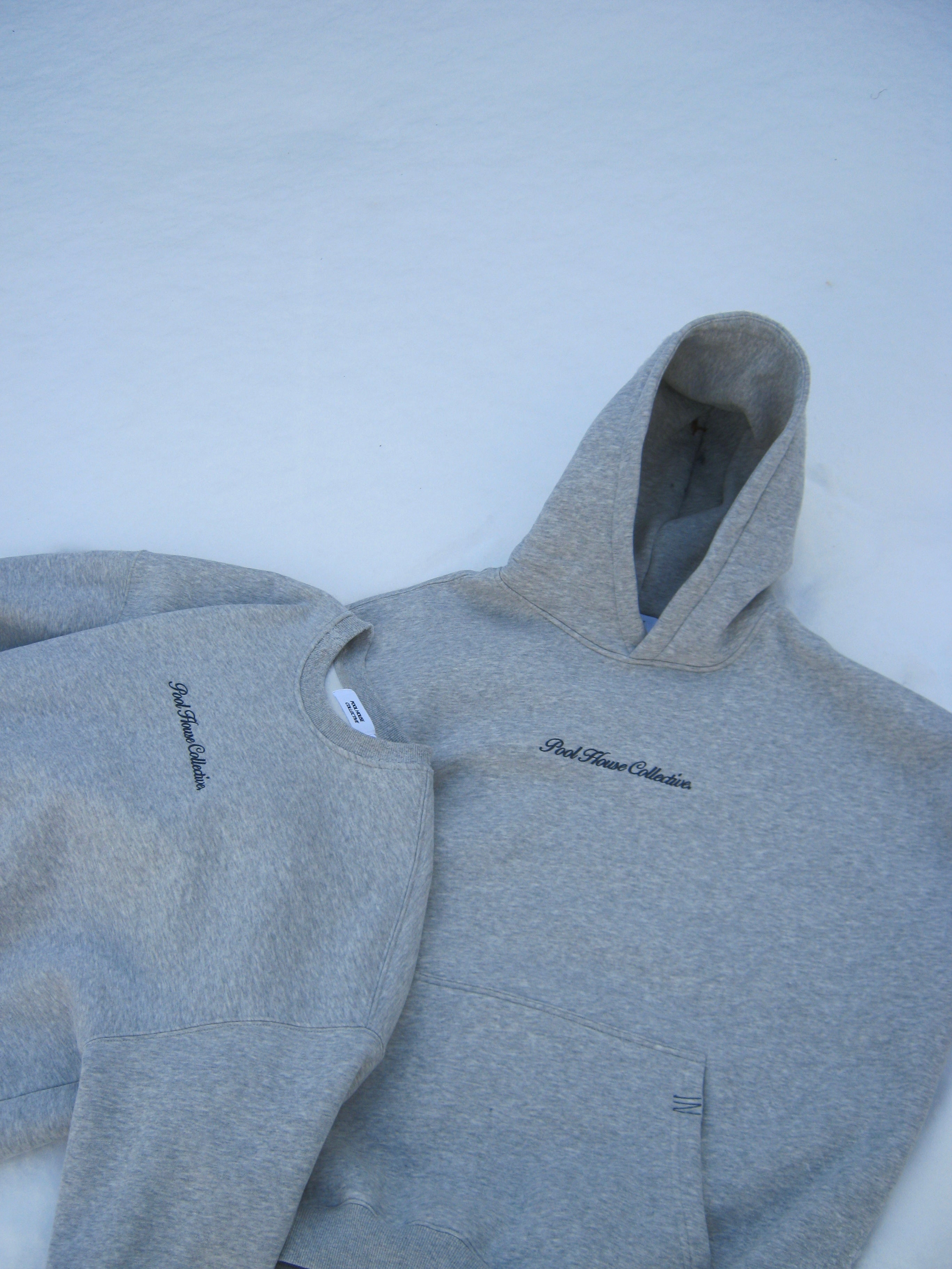 Oversized Embroidered Script Hoodie