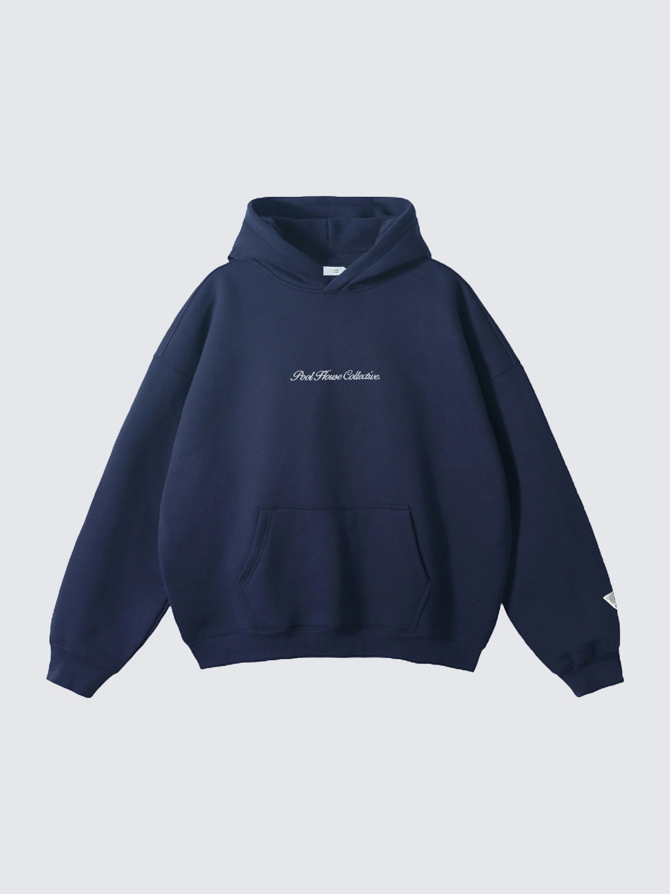Oversized Embroidered Script Hoodie