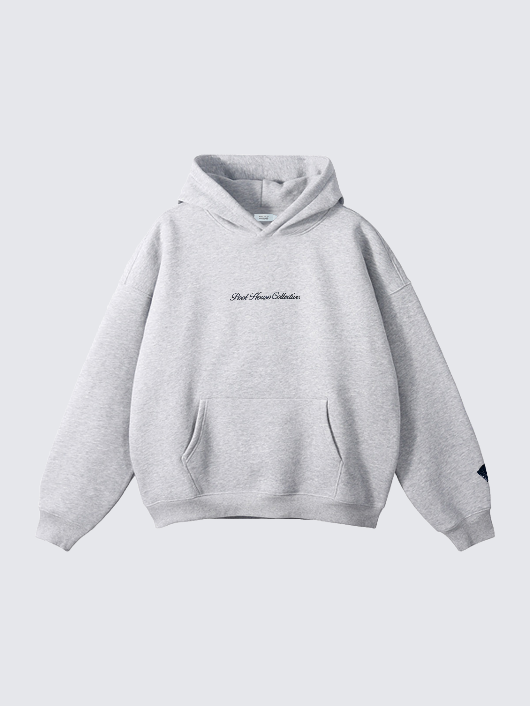 Oversized Embroidered Script Hoodie
